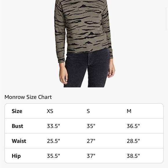 Monrow cashmere blend tiger vintage raglan sweater - Picture 5 of 5